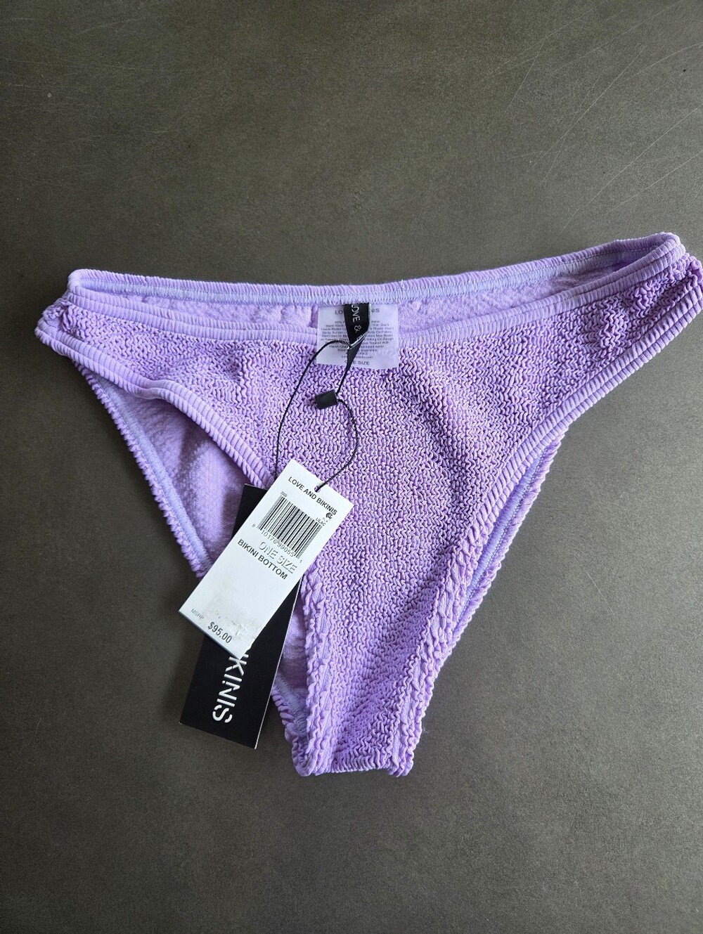Love And Bikinis Purple Bikini Bottom One Size NWT